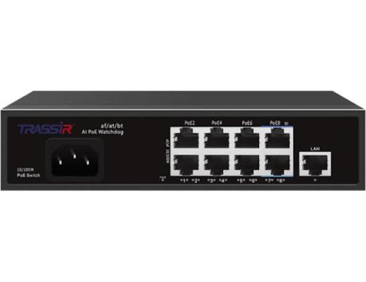 Коммутатор Trassir TR-NS1109-120-8PoE неуправляемый
