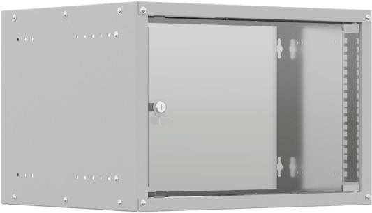 Шкаф коммутационный NTSS LIME (NTSS-WL6U5535GS) настенный 6U 550x350мм пер.дв.стекл несъемн.бок.пан. 30кг серый 8.3кг 110град. IP20