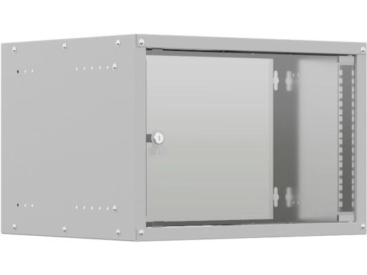 Шкаф коммутационный NTSS LIME (NTSS-WL6U5545GS) настенный 6U 550x450мм пер.дв.стекл несъемн.бок.пан. 30кг серый 110град.