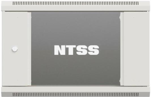 Шкаф коммутационный NTSS Премиум (NTSS-W6U6045GS-2) настенный 6U 600x450мм пер.дв.стекл 60кг серый IP20 сталь