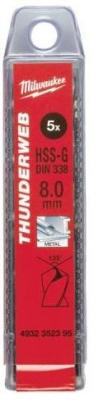 Сверло по металлу THUNDERWEB HSS-G 7.0x109 (5шт), шт Milwaukee