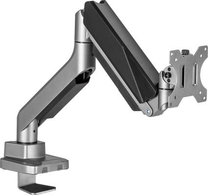 Кронштейн для мониторов Ultramounts UM717 серебристый 17"-49" макс.18кг крепление к столешнице поворот и наклон
