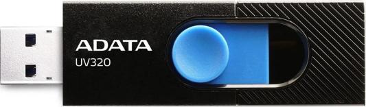 Флеш Диск A-DATA 128GB <AUV320-128G-RBKBL> UV320, USB 3.2, черный/голубой