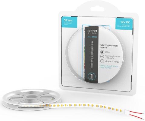 Лента светодиод. Gauss Basic 3м (BT038)