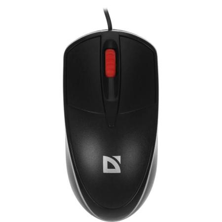 Компьютерная мышь DEFENDER ICON чёрная (3 кнопки, 1000 dpi, USB, MB-057)