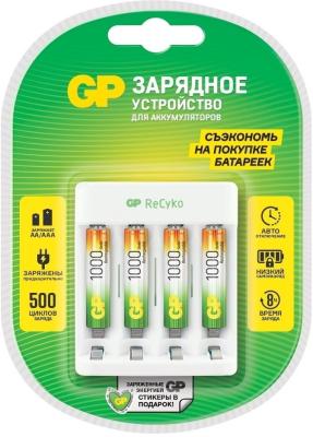 Зарядное устройство GP Rechargeable Е411/100AAAHCCS-2CR1 AA/AAA NiMH 1000mAh (4шт) блистер