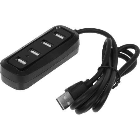 Концентратор Vention USB 2.0 на 4 порта Черный - 1м.