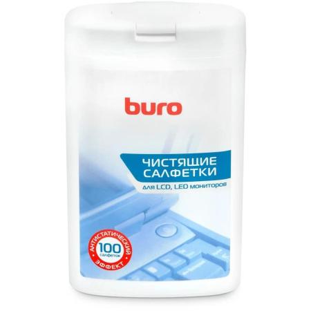 Влажные салфетки Buro BU-tft,  100 шт (туба) для экранов ЖК мониторов