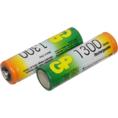 AA Аккумуляторная батарейка GP 130AAHC,  2 шт. 1300мAч
