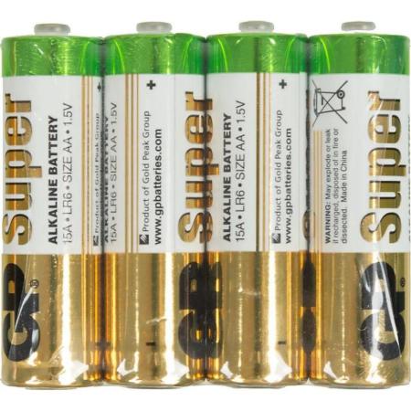 AA Батарейка GP Super Alkaline 15ARS LR6,  4 шт.