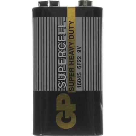 9V Батарейка GP Supercell 1604S 6F22,  1 шт.