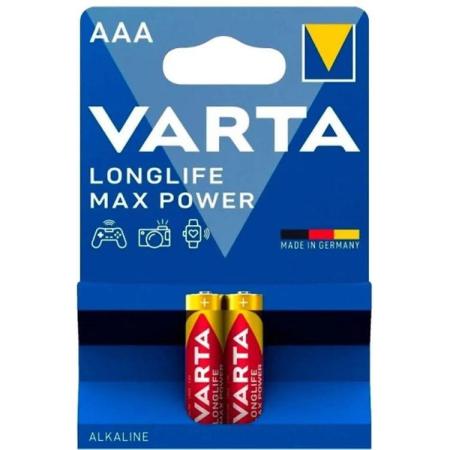AAA Батарейка VARTA LongLife Max Power LR03 Alkaline,  2 шт.