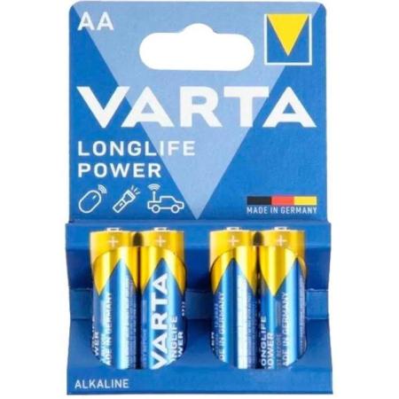 AA Батарейка VARTA Longlife power High Energy LR6 BL4 Alkaline,  4 шт.