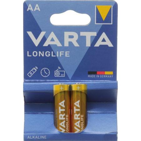 AA Батарейка VARTA Longlife LR6 Alkaline,  2 шт.