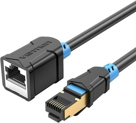 Патч-корд удлинитель Vention прямой SSTP cat.6, RJ45 - 2м. Черный