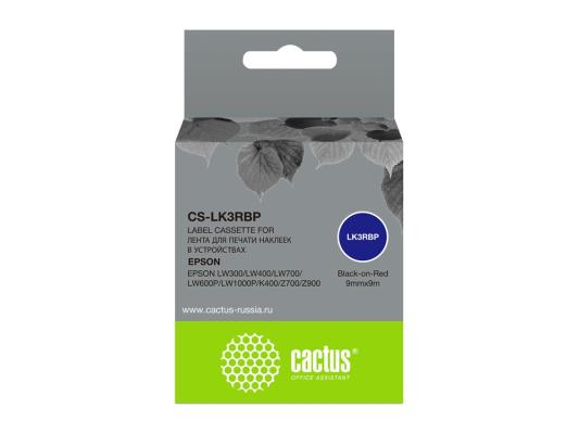 Картридж ленточный Cactus CS-LK3RBP черный для Epson LW300/LW400/LW700/LW600P/LW1000P/K400/Z700/Z900