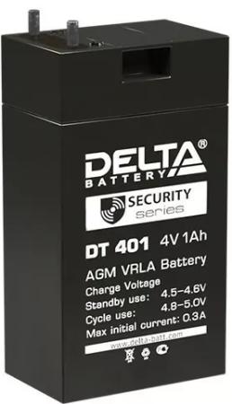 Аккумуляторная батарея Delta DT 401 4В/1Ач, клемма Терминал (35х22х64мм (69мм); 0,1кг; Срок службы 5лет; Гарантия 1г)
