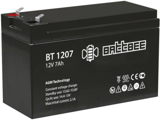 Аккумуляторная батарея Delta (Battbee BT) BT 1207 12В/7Ач, клемма F1 (151х65х95мм (100мм); кг; Срок службы 3лет; Гаранти