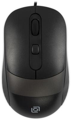 Мышь Oklick 310M, оптическая, проводная, USB, черный и серый [1869096]