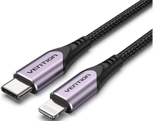 Кабель Vention USB 2.0 CM/Lightning 8M для iPad/iPhone - 1м. Фиолетовый