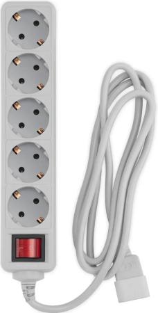 Сетевой фильтр PC PET AP01006-E-G, 1.8м, серый