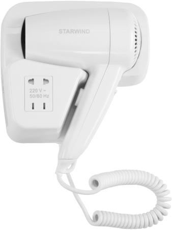 Фен StarWind SW-HD872, настенный, 1100Вт, белый