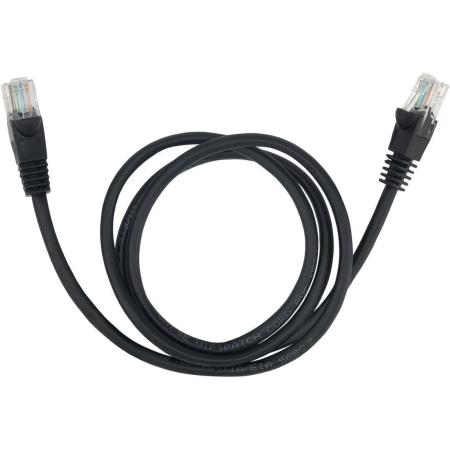 Патч-корд Buro литой (molded), UTP, cat.5E, 1м, 4 пары, 26AWG,  алюминий омедненный,  1 шт,  черный