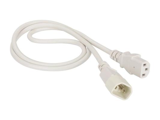 Шнур питания C13-C14, 220В, 10А, белый, 3 метра