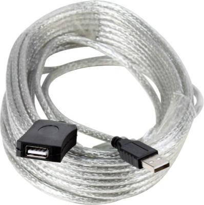 Кабель удлинитель активный(с усилителем) USB2.0-repeater,  AM/AF 10м Aopen<ACU823-10M