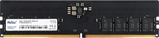 Оперативная память для компьютера NETAC Basic DIMM 16Gb DDR5 5600 MHz NTBSD5P56SP-16