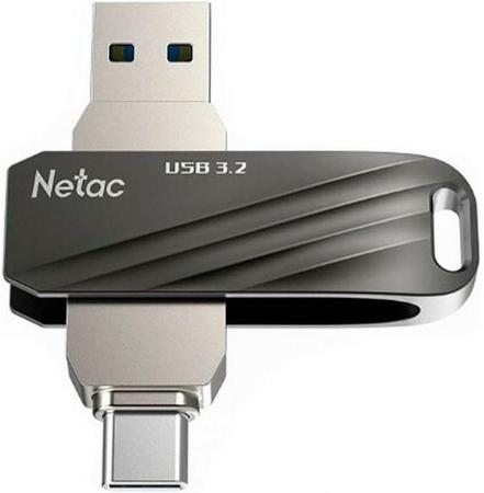 Флеш Диск Netac US11 128GB USB3.0+TypeC Dual Flash Drive 128GB <NT03US11C-128G-32BK>