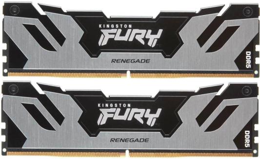 Оперативная память для компьютера Kingston Fury Renegade Silver DIMM 32Gb DDR5 7200 MHz KF572C38RSK2-32