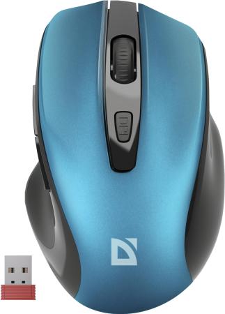 Defender Мышь беспроводная оптическая Prime MB-053, USB, 800/1200/1600 dpi, бирюзовый.