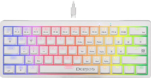 Клавиатура Defender MECHANICAL DEIMOS GK-303 RU RGB White USB