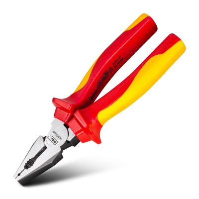 Диэлектрические комбинированные плоскогубцы Deli DL512006  160мм, сталь Cr-V, сертификат VDE для работ под напряжением до 1000 В