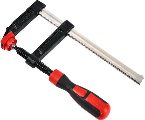 Струбцина F-образная усиленная Deli DL110830Z  300x80 мм, макс. усилие зажима 3000N, резьба 14мм