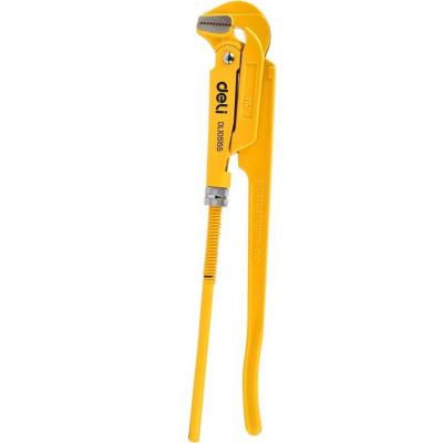 Трубный рычажный ключ №2 с прямыми губками Deli DL105155 420мм, раскрытие губок 0-55мм, сталь Cr-V
