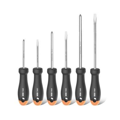 Набор отверток &quot;Home Series Gray&quot; Deli HT1006C 6шт SL3x75+SL5x100+SL6x150+PH0x75+PH1x100+PH2x150, эксклюзивный дизайн, рукоятка из высококачественного софттач пластика