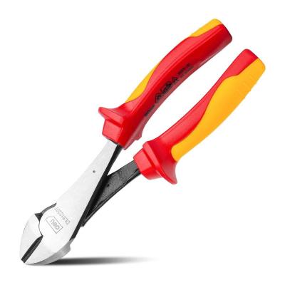 Диэлектрические усиленные диагональные бокорезы Deli DL512207  180мм, сталь Cr-V, сертификат VDE для работ под напряжением до 1000 В