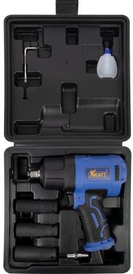 KRAFT Гайковерт пневматический ударный 1/2 1450 н.м. (в кейсе с головками) KT 707014