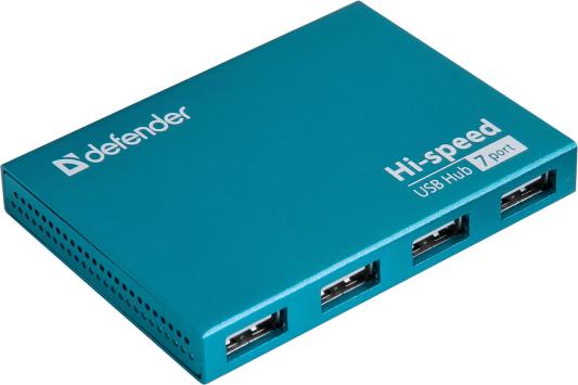 Концентратор USB 2.0 Defender SEPTIMA SLIM (7 портов, БП 2A)