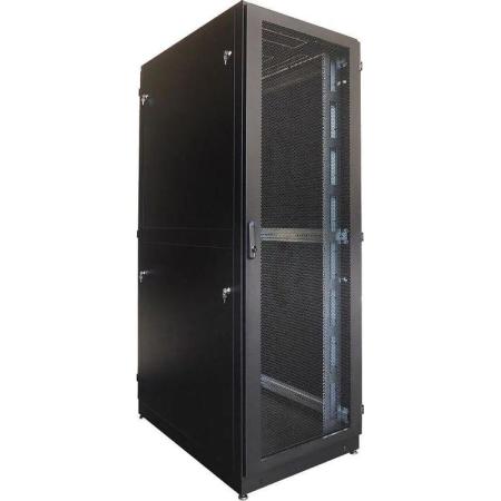 ЦМО Шкаф серверный напольный 42U (800х1000) двойные перфорированные двери 2 шт., цвет черный