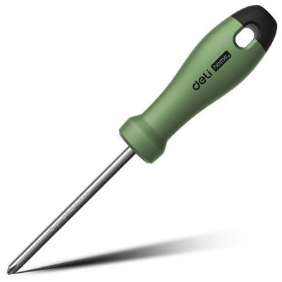 Крестовая отвертка &quot;Home Series Green&quot; Deli HT1206L PH2x150мм  Эксклюзивный дизайн, рукоятка из высококачественного софттач пластика