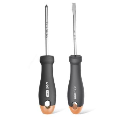 Набор отверток &quot;Home Series Gray&quot; Deli HT1002C 2шт SL5x100+PH1x100, эксклюзивный дизайн, рукоятка из высококачественного софттач пластика