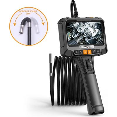 iCarTool Видеоэндоскоп управляемый, 5", 2Мп, 1920x1080, 1м, 6.2мм, 360° IC-VC8052W