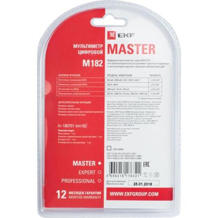 EKF Мультиметр цифровой M182 Master In-180701-bm182