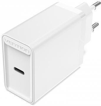 Сетевое зарядное устройство Vention на 1 порт USB C QC 4.0 Белый