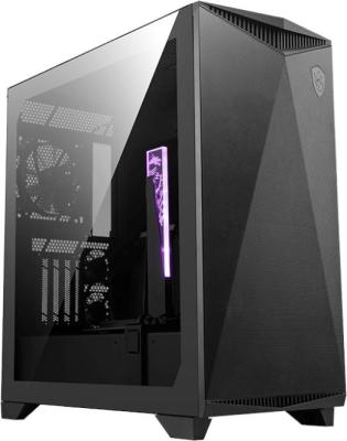 MPG GUNGNIR 300P AIRFLOW Midi Tower, EATX, 2xUSB 3.2 Gen 1, 1xUSB 3.2 Gen2 Type-C, 4x120mm PWM black Fan, 1x80mm Fan, 2x 6015 Fan, MPG PCI-E 4.0 X16 RISER CABLE, Tempered Glass Window