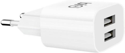 Bion Сетевое Зарядное Устройство, 2*USB-A, 10 Вт, белый [BXP-ADP-2A-10W]