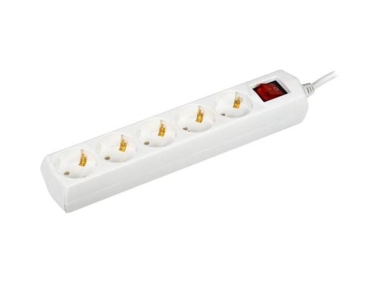 Iek WYP10-10-05-05-ZK-G Удлинитель У05В с выключателем 5 мест 2P+PE/5м 3х1мм2 10А/250В GENERICA